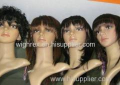 Customized Brown Short Wavy and Curly Synthetic Wigs For Women