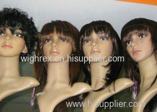 Customized Brown Short Wavy and Curly Synthetic Wigs For Women
