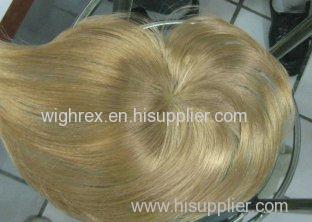 Golden Short Straight 100% Chinese Human Remy Top Closure Toupee for Men
