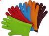 heat and slip resistant silicone gloves with five fingers