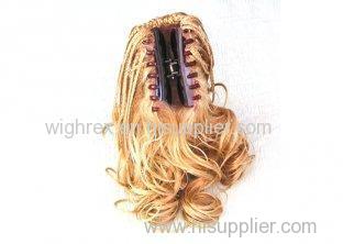 Custom Yellow Body Wave Human Pony Tail Wigs and Extensions for Women