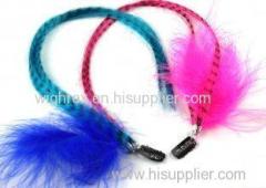 Custom Pink and Blue Real Clip in Plume Feather Hair Extensions