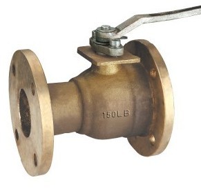 1pcs bronze ball valve flange end