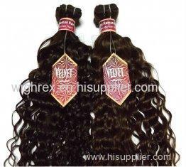 Female Indian Deep Wave Brown Long Non Remy Human Hair Extension