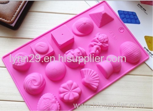 environmentally friendly 12 holes flowers silicone baking molds