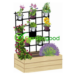 wooden metal trellis decoratif fleur