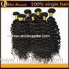 100% Virgin Remy Brazilian Curly Human Hair Extensions Natural Black Color