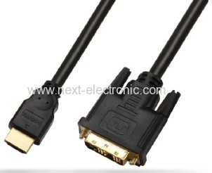 HDMI A TYPE MALE TO DVI 18+1 MALE