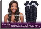 Grade 5A Virgin Peruvian Hair Extensions , Natural Wave Human Hair