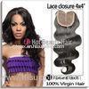 12" Thin Middle Part Lace Stock Silk Base Remy Top Closure With Brown Color