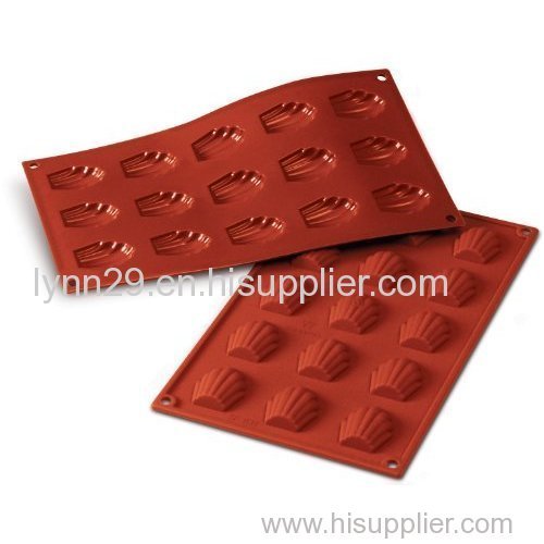 15cavities silicone madeleine pan for bakewares