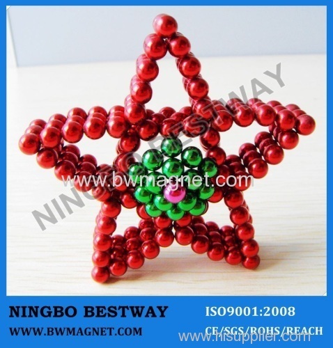 216pcs/set Buckyballs with Window Round Steel Box different coating