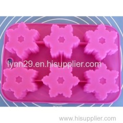 Silicone Snowflake Cake Mould for Bakeware with FDA certified