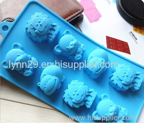 environmentally lion design silicone animal cake mould