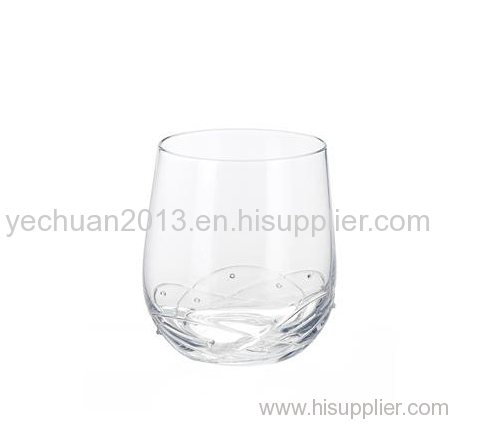 Clear line with dots glass