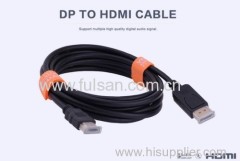 RoHS CE UL high definition hdmi to displayport cable with ethernet for 3D and TV