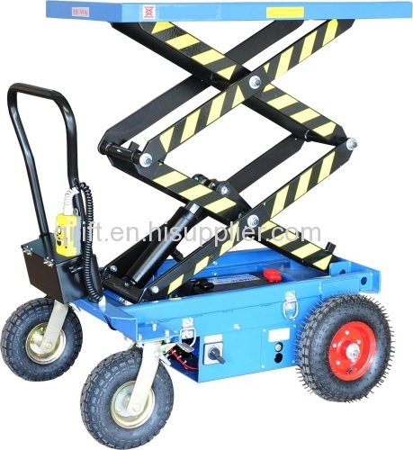 Double Scissor Electric Lift Table For Bonsai Moving On Lawn HME300D