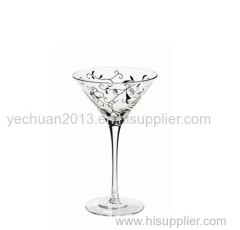 Platinum flower cocktail glass