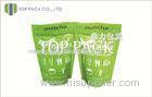 Green Tea Printed Stand Up Pouch Bag With Zip Lock 150g Printed Food Packaging