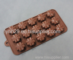 New design silicone flower christmas chocolate molds