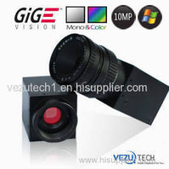 10MP Gigabit Ethernet (GigE) Industrial Camera for Machine Vision