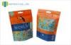 Printed Ziplock Stand Up Pouches For Pet Food , Plastic Stand Up Zipper Pouch