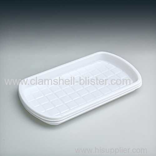 Plastic blister trays for food