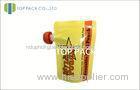 Plastic Spouted Pouches Packaging , Liquid Pouch Packaging Yellow / Red