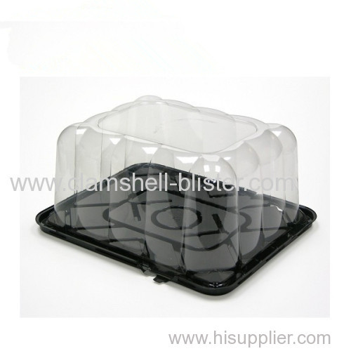 Plastic cake packaging box