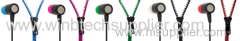good sound super sound zipper earphone for samsung for htc for nokia mobile phone mp3 mp4