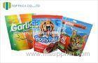 Dog Food Zipper Printed Stand Up Pouches , 350g Pet / White PE Plastic Pouch Packaging