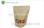 Zipper Plain Stand Up Pouch , 3oz Kraft Stand Up Pouches With Window