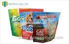 Pet Food Printed Stand Up Pouches With Zipper , Bottom Gusset 350g