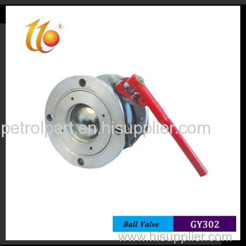 straight though round flange aluminum ball valve for tanker