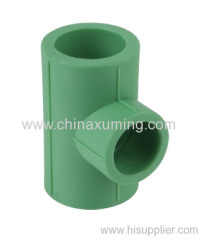 PPR Reducing Tee Pipe Fittings With Green Color