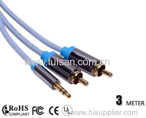 3.5mm to 2 RCA Audio cable DC 3.5mm to Stereo 2 RCA Cable