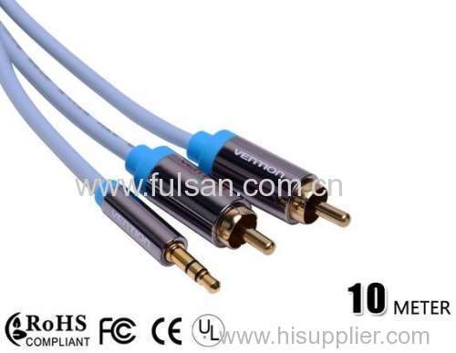 high speed DC to 2RCA Cable/3.5mm to rca cable