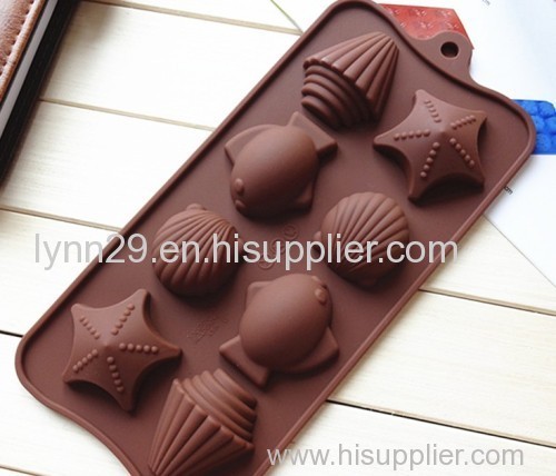 Sea animal designs custom silicone chocolate molds