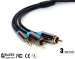 High quality 3M/10FT DC 3.5mm TO 2RCA AV cable