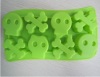 skull shaped non-toxic silicone ice cube tray