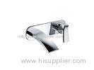 Round Brass Concealed Bathroom Water Faucet / 1 Handle Wall Mount Bath Taps