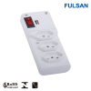 ETL 3 Outlets Power Strip With USB Ports and Switch