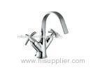 Chromed Brass Kitchen Cold Hot Water Mixer Taps Single Hole Faucet for Wash Basin