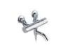 Two Handle Bathroom Shower Tap Chromed faucet with Brass Swivel Spout