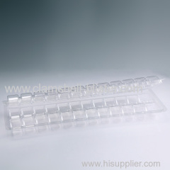 Clear plastic macarons blister tray with hinged lid