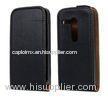 Genuine Leather Motorola Cell Phone Covers , Moto X Black Flip Phone Case