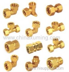 Brass Male Coupler Fittings With Nut Pipe Fitting