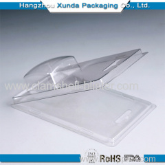 Transparent hardware blister packaging with hang hole