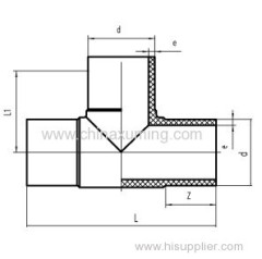 HDPE Butt Fusion Injection Equal Tee Pipe Fittings