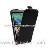Soft Genuine Leather Flip Phone Case Dust-proof For HTC One M8 Black